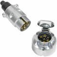 thumbnail image 1 of Lojalitet Enchufe de Remolque de 7 Pines Macho y Enchufe de Remolque Hembra de 7 Pines, Enchufe de Remolque de Metal Impermeable de 12 V Enchufe de Enganche de 7 Pines, Enchufe de Remolque para, 1 of 5