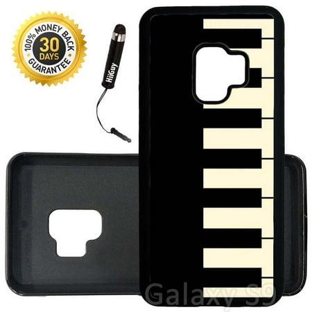Custom Piano Covers Custom Galaxy S9 Case (Piano Keys) Edge-to-Edge Rubber Black Cover Ultra Slim | Lightweight | Includes Stylus Pen by Innosub ()
