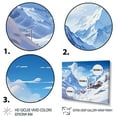 thumbnail image 3 of Designart "Solitude Amidst Alpine Mountains Winter Glow III" Extra Large Landscapes Framed Wall Art - Traditional White Mountains Winter Entryway Framed Wall Art Print, 3 of 6