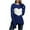 Navy, variant on Herrnalise Women's Knitted Crop Tops Woman Fashion Love Long Sleeves Round Neck Loose Tops Blouse Knitted Sweater Pullover Jumper Sweaters