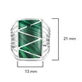 thumbnail image 6 of AeraVida Stripe Line Zig-zag Green Malachite .925 Silver Ring-8, 6 of 7