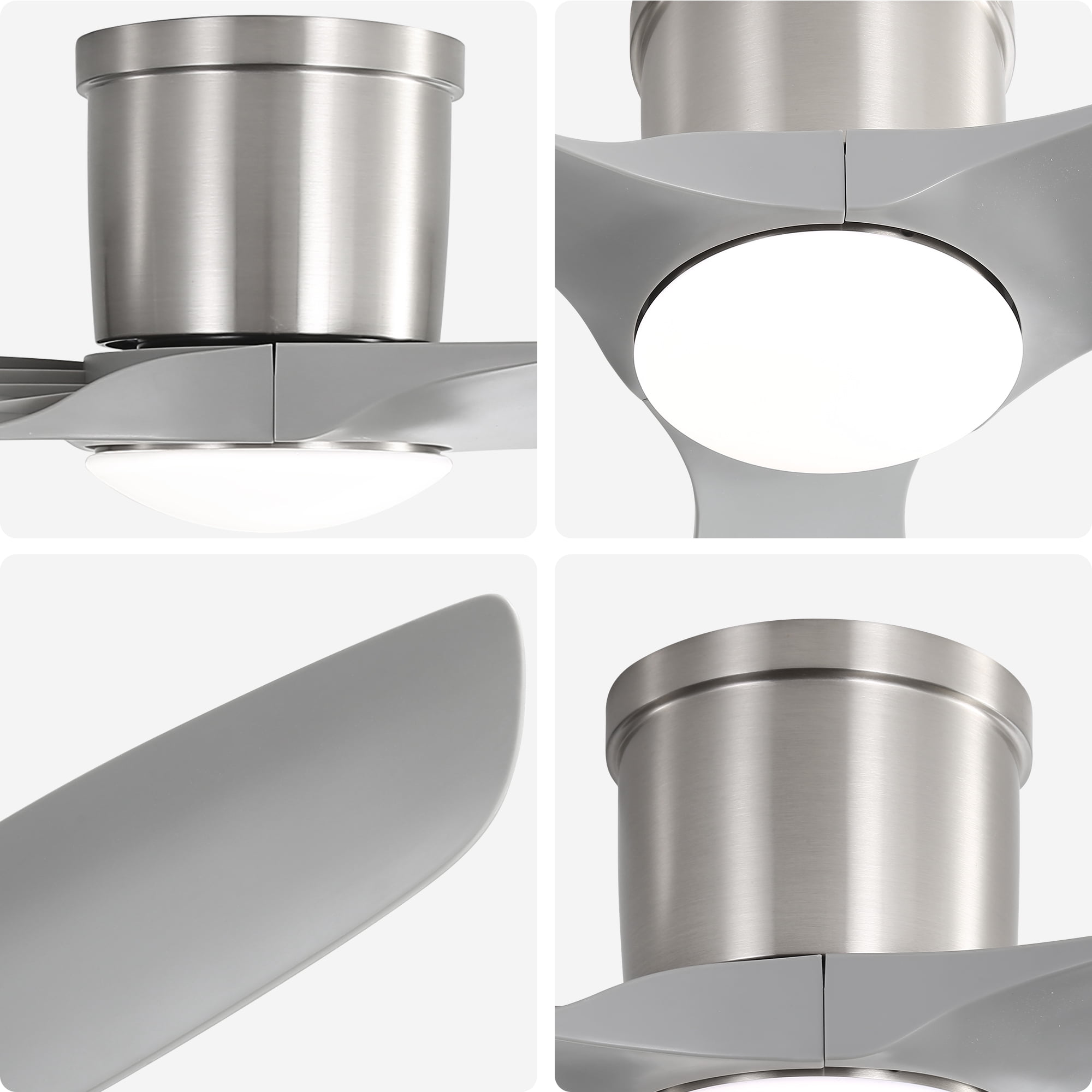 Sofucor 52" Modern Ceiling Fan with LED Light and Remote Control