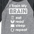 thumbnail image 3 of Instant Message - I Train My Brain - Toddler & Youth Raglan Graphic T-Shirt, 3 of 6