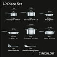thumbnail image 4 of Circulon SteelShield 10 Pc Tri Ply Clad Nonstick Pots and Pans Set, Silver, 4 of 9