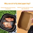 thumbnail image 3 of Air Fryer Paper Liners Disposable Unbleached Non-stick Oil-proof Parchment Paper, 3 of 5
