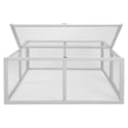 thumbnail image 4 of Chicken Coop Extension, Foldable Chicken Coop House Chicken Cage Wooden, Chicken House Large Rabbit Enclosure Duck House Assembly Free (White), 4 of 8