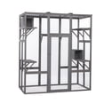 thumbnail image 5 of Resenkos Cat House, Catio Cat Shelter, Cat Cage,Super Large Cat Carrier,Gray, 5 of 15