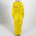 thumbnail image 6 of SDNall Coral Fleece Pajamas for Women Winter Warm Onesie Hooded Zip-Up Sleepwear Long Sleeve Hooded Jumpsuit Pajamas Casual Winter Warm Rompe Sleepwear (Yellow, Sizes S-XXXXXL), 6 of 9