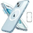 thumbnail image 1 of for iPhone 16 Pro Max Case, Compatible with MagSafe, Shockproof Military-Grade Protection, Magnetic Phone Case for iPhone 16 Pro Max, Classic Hybrid Case (HaloLock), Clear,Clear Blue Set, 1 of 5
