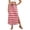 Pink_Skirt, variant on Women's Maxi Skirt Summer Boho Striped Print Elastic Waisted Drawstring Skirt Casual Beach Long Skirts with Pockets Blue XL