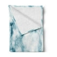 thumbnail image 2 of Nature Soft Flannel Fleece Throw Blanket, Fluffy Cloud Skyline Like Marble Motif Grunge and Retro Features Art Image Print, Cozy Plush for Indoor and Outdoor Use, 50" x 70", Turquoise, by Ambesonne, 2 of 5