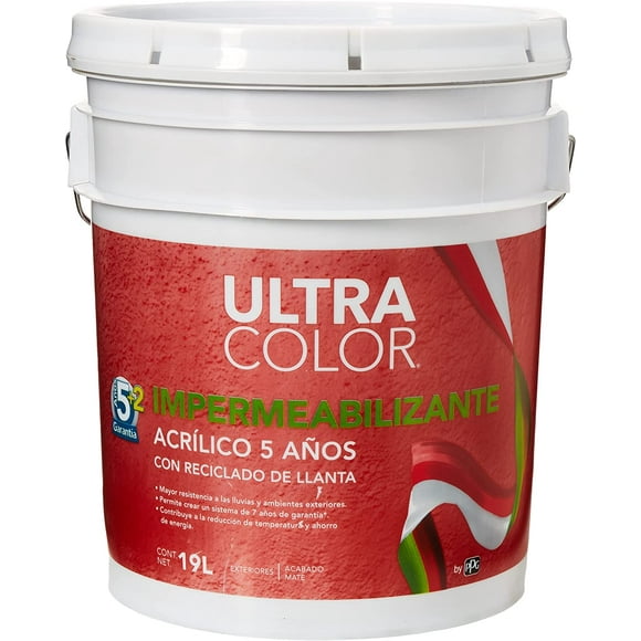 Impermeabilizante ULTRACOLOR 5 Años 19Lt Blanco Ecologico