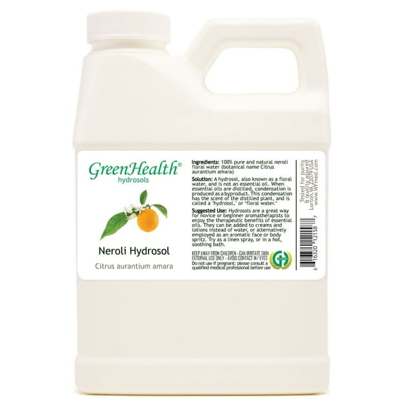 Neroli Hydrosol - 16 fl oz - White Plastic Jug w/ Cap - GreenHealth