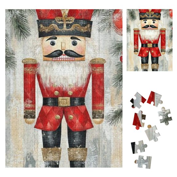 Shiartex Nutcracker Wooden Jigsaw Puzzle Challenging Wood Puzzles for Adults Home Decor Party Gift Toy 500PCS