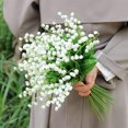 thumbnail image 4 of Zukuco Artificial Lily of The Valley Flowers Arrangement Bundle for Wedding Bouquet Home Decor Garden Decoration White Wedding Artificial Flowers (White, 12), 4 of 8