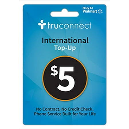 $5 TruConnect International refill card (Email (Best International Prepaid Card)