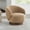 Khaki, variant on CHITA Modern Swivel Accent Chair, Round Upholstered Barrel Arm Chair for Living Bedroom, Fabric in Cream