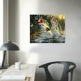 thumbnail image 4 of HENGT  Fish Canvas Wall Art Sunset Largemouth Bass Fish Jumping out of the Water Picture Prints for Nature Fish Lovers Gift Bedroom Decor (" 20x16"), 4 of 6