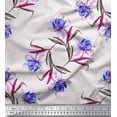 thumbnail image 1 of Soimoi Cotton Poplin Fabric Leaves & Floral Flower Printed Fabric 1 Yard 56 Inch Wide, 1 of 1