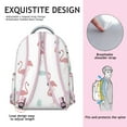 thumbnail image 5 of Flamingo Paradise School Backpack - RFID Blocking Pocket for Security, Mesh Side Pockets Hold 32oz Bottles, Organizational Dream for Studious Teens, 5 of 6