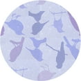 thumbnail image 1 of Ahgly Company Tapis Rond Lavable en Machine Intérieur Transitionnel Bleu Lavande, 3 Pieds Rond, 1 of 7