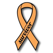 Magnet Me Up Support Leukemia and Kidney Cancer Survivor Orange Ribbon Magnet Decal, 3.5x7 In, Vinyl Automotive Magnet
