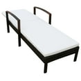 thumbnail image 2 of vidaXL Chaise Longue avec Coussin en Polyrotin Brun, 2 of 5