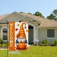 thumbnail image 2 of JOOCAR Welcome Gnome with Pumpkin Linen Garden Flag for Fall Autumn Home Outdoor Garden Yard Door Decor 12x18 inch, 2 of 5
