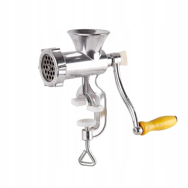 Stainless Steel Color Meat Grinder 5 Household Multi-function Manual Meat Grinder Enema Powder New