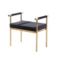 thumbnail image 1 of Benzara Bench With Velveteen Seat-Color:Black and Gold, 1 of 1