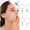 thumbnail image 4 of Yiting 100pcs 20mm Hypoallergenic Stainless Steel Hoop Earring Golden Wine Glass Charm Rings 0.7mm Pin Earring Beading Hoop for Women Dangle Hoop Earrings Making, 4 of 5