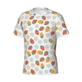 thumbnail image 5 of Vsdgher Floral Strawberr Print Men's Dry Fit Mesh Athletic Shirts Moisture Wicking Tennis T-Shirt Tops, 5 of 9