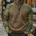 thumbnail image 2 of YUGYXL Quarter Zip Pullover for Men Printed Sweatshirts Long Sleeve Vintage Style Pullover Casual Slim Fit Shirts A Camouflage XXXXXL, 2 of 5