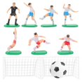 thumbnail image 1 of 1 Set of Soccer Birthday Cake Decorations Sports Theme Cake Toppers Football Cake Decorations, 1 of 4
