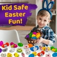 thumbnail image 6 of Stargo 12 Pack Colorful Prefilled Easter Eggs with Mini Plush Toys Bright Plastic Easter Eggs Filled, Basket Fillers for s for Egg Hunts, Party Favors, Goodie Bags, 6 of 6