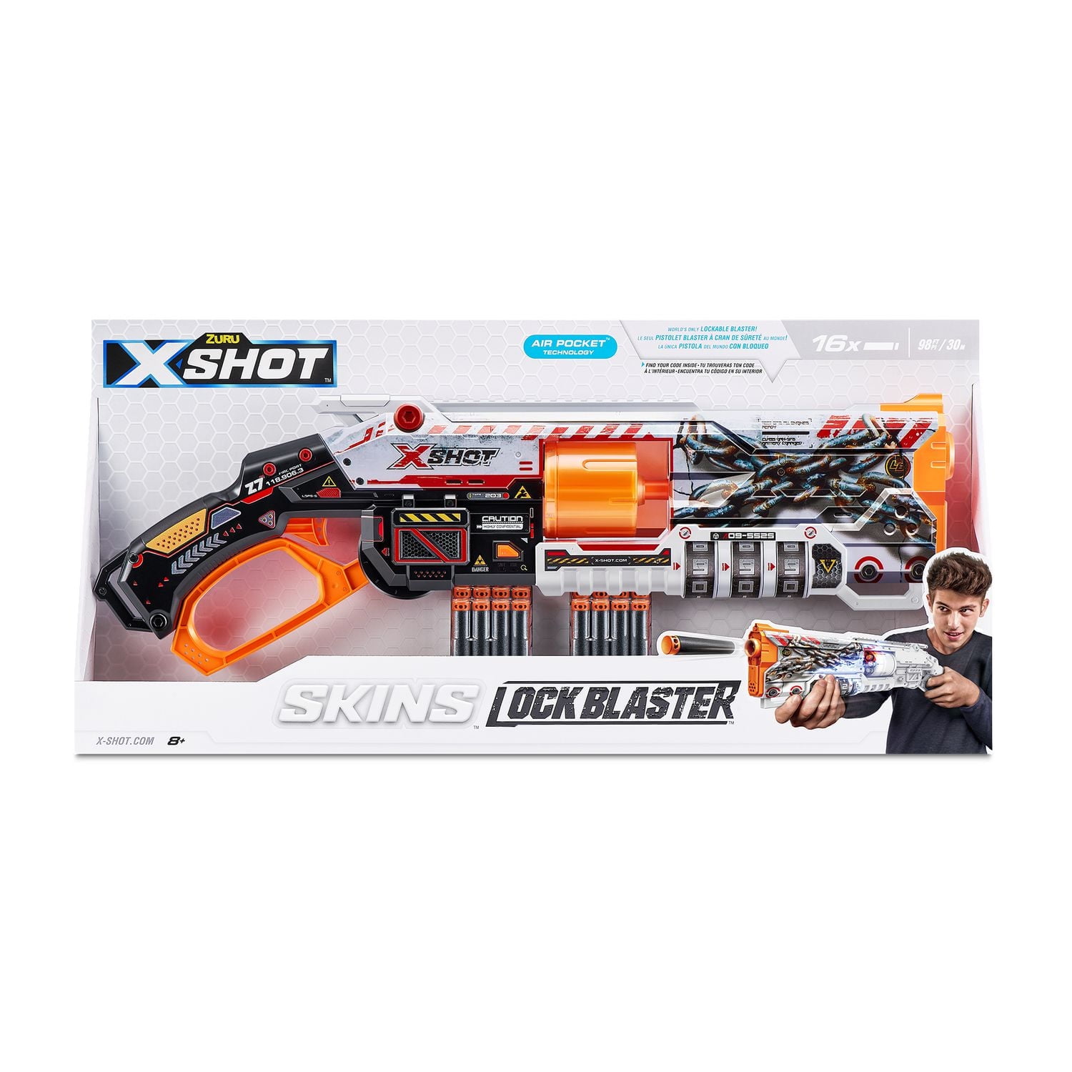 nem♡ X-Shot Skins Lock Blaster (16 Darts) - Walmart.ca