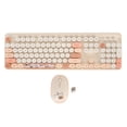 thumbnail image 2 of Clavier Rétro Machine à Écrire Souris, Clavier Pleine Taille 104 Touches 1600 DPI Souris Optique, Clavier Mécanique Sans Fil 2.4G avec Touches Rondes pour OS X, 2 of 8