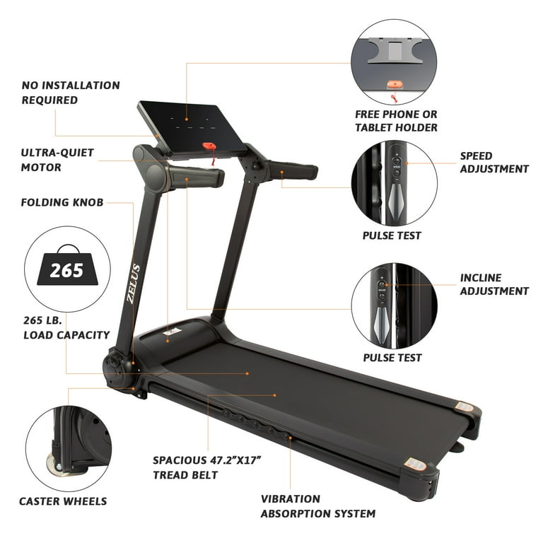 Zelus treadmill walmart hot sale