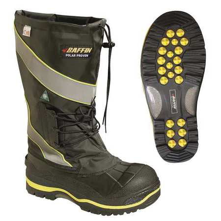 Baffin Size 7 Composite Toe Pac Winter Boots, Men's, Black,