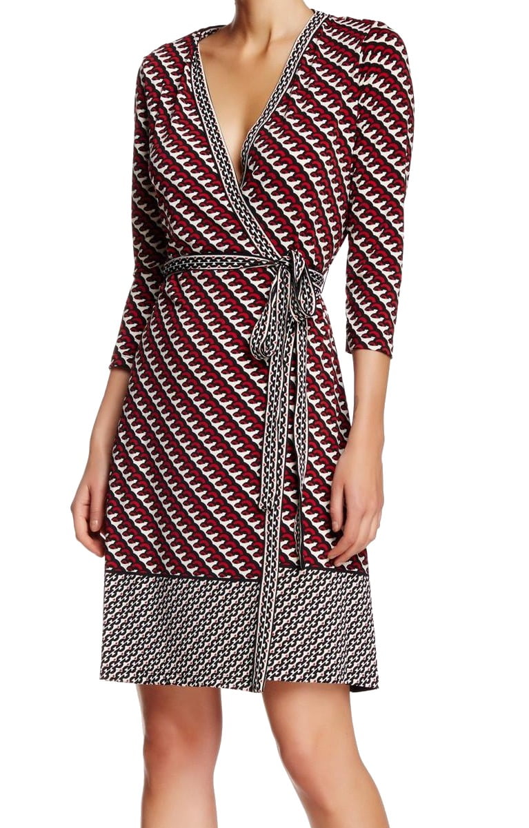 max studio red wrap dress