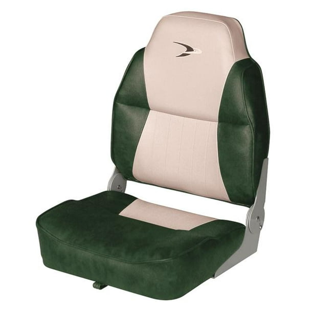 The Wise 8WD640PLS-671 Premium High-Back Fishing Boat Seat - Green & Sand 