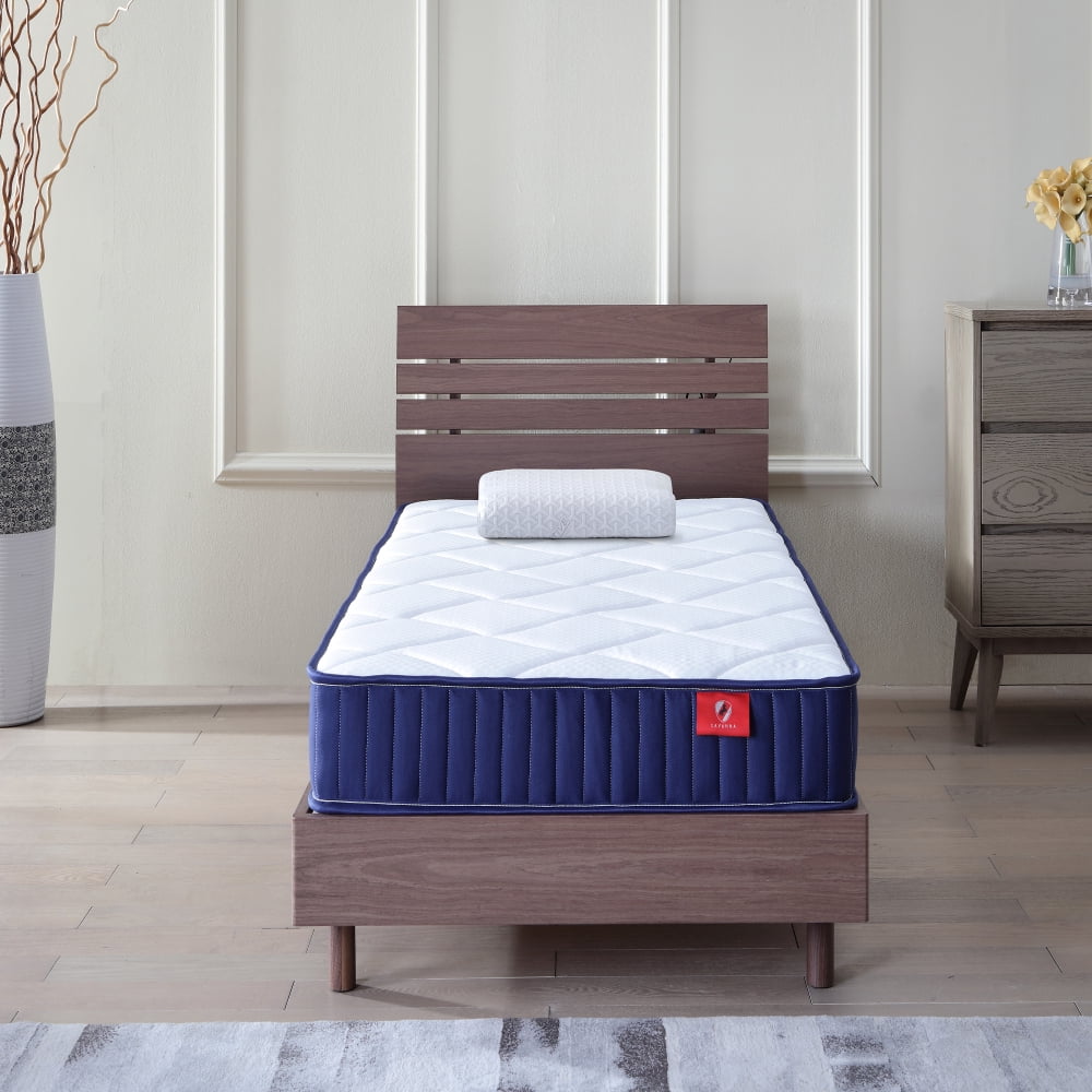 6 Inch Twin Mattress, Foam and Spring Hybrid Mattress in a Box, Medium Soft, Breathable Fabric & Adaptive Support, CertiPUR-US Certified, Twin Size Mattress in Guest and Kids Bedroom