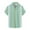 Green, variant on Jgppe Men's Stripe Summer Shirt Button down Casual Short Sleeve Collar Beach Shirts Travel Dress Shirts