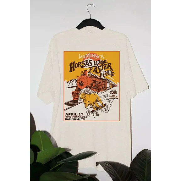 Ian Munsick Horses Are Faster Tour T Shirt Full Size S-5XL