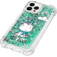 thumbnail image 6 of Compatible with iPhone 14 Pro Max Case Glitter for Girls Women Cute Liquid Floating Quicksand Shockproof Bumper Silicone Clear Case for iPhone 14 Pro Max 6.7 inch Little Monster YB, 6 of 12