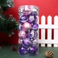 thumbnail image 5 of 24 piezas/caja de bolas navideñas pintadas de rojo dorado, adornos para árbol de Navidad, colgante de bola grande de 6 cm para decoración del hogar, fiesta de Navidad D, 5 of 5