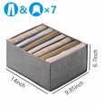 thumbnail image 4 of TRIANI Jeans Pant Organizer, Large 7 Compartment Foldable Closet Organizer and Storage, Jeans Clothes Organizer for Closet, Wardrobe, Drawer, 4Pack,Gray, 4 of 6
