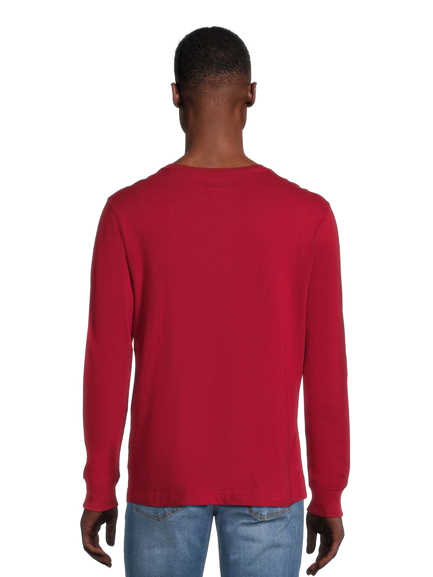 George Men's Crewneck Tee with Long Sleeves, Sizes XS-3XLT