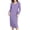 Purple, variant on Naittoop Women's Nightgown Long Sleeve Round Neck Sleepwear Comfy Sleepshirts Casual Loose Nightshirt Pajama Dress with Padded
