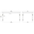 thumbnail image 3 of Boraam Windsor Farmhouse Rectangular Dining Table in Cream and Natural Finish, 3 of 3
